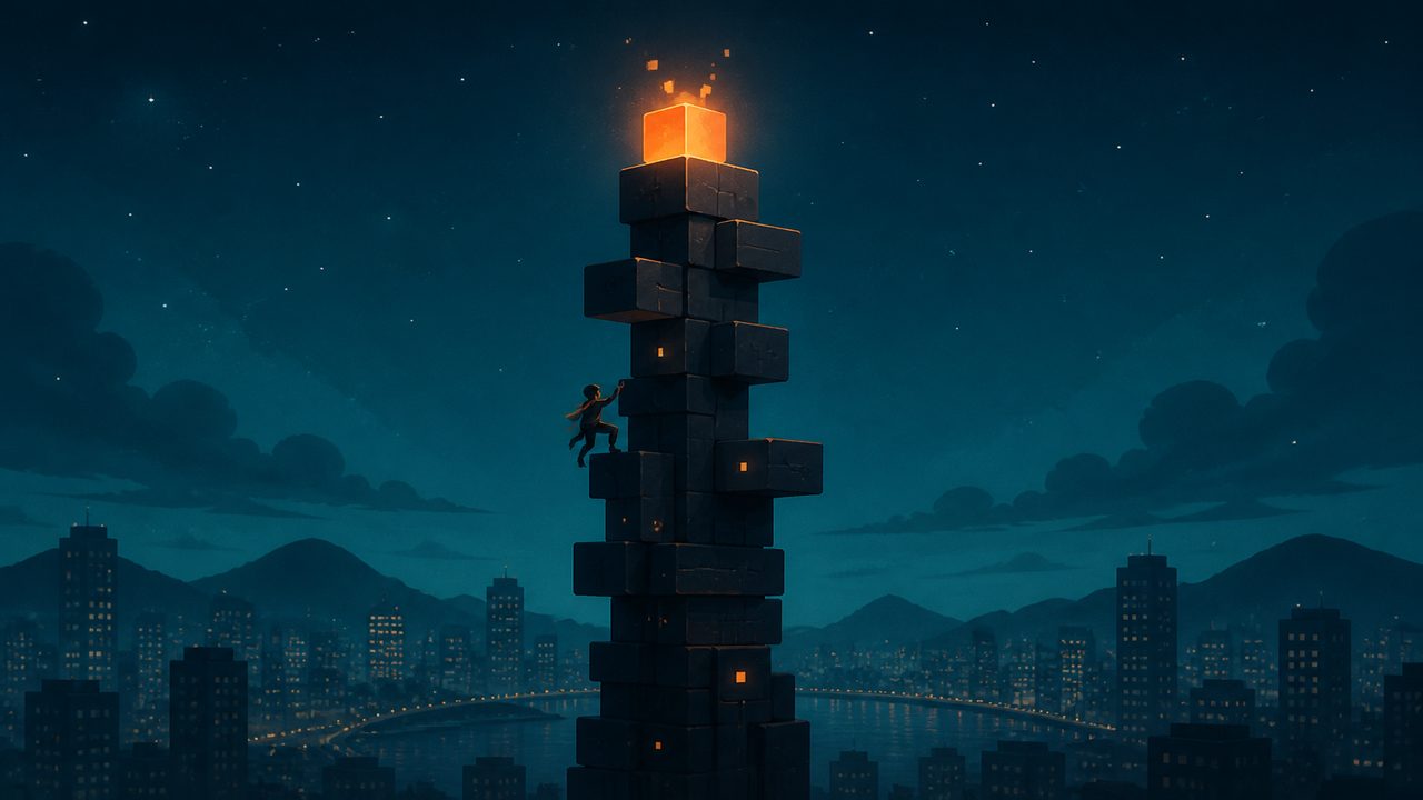 Night skyline version of the tower climb